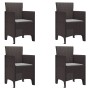 Sillas de Jardín con Cojines 4 pcs Marrón Ratan Sintético von , Gartenstühle - Ref: Foro24-847475, Preis: 153,33 €, Rabatt: %