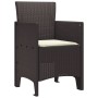 Silla de Jardín Set de 4 Marrón con cojín crema von , Gartenstühle - Ref: Foro24-847477, Preis: 142,93 €, Rabatt: %