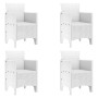 Silla de Jardín Juego de 4 Blanco Poliratán Estándar Ligero von , Gartenstühle - Ref: Foro24-847478, Preis: 140,70 €, Rabatt: %