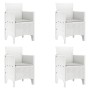 Silla de Jardín Conjunto de 4 Blanco Ratán Estándar Duraderas by , Garden chairs - Ref: Foro24-847480, Price: 152,46 €, Disco...