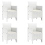 Silla de Jardín Set de 4 Blanco Poliratán Estándar Apilable von , Gartenstühle - Ref: Foro24-847482, Preis: 149,60 €, Rabatt:...