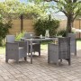 Silla de Jardín Juego de 4 Gris claro, cojines taupe