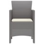 Silla de jardín Conjunto de 4 Gris claro con cojines de crema by , Garden chairs - Ref: Foro24-847487, Price: 153,04 €, Disco...