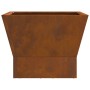 Hoguera Cuadrada 40x40x30 cm Acero Envejecido de , Chimeneas - Ref: Foro24-858909, Precio: 44,81 €, Descuento: %