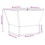 Hoguera Cuadrada 40x40x30 cm Acero Envejecido de , Chimeneas - Ref: Foro24-858909, Precio: 44,81 €, Descuento: %