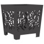 Hoguera Cuadrada Negra 40x40x40 cm Acero de , Chimeneas - Ref: Foro24-858912, Precio: 62,47 €, Descuento: %
