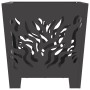 Hoguera Cuadrada Negra 40x40x40 cm Acero de , Chimeneas - Ref: Foro24-858912, Precio: 62,47 €, Descuento: %