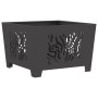 Fogata Cuadrada Negra 60x60x40 cm Acero de , Chimeneas - Ref: Foro24-858914, Precio: 80,14 €, Descuento: %