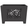 Fogata Cuadrada Negra 60x60x40 cm Acero de , Chimeneas - Ref: Foro24-858914, Precio: 80,14 €, Descuento: %