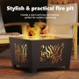 Fogata Cuadrada Negra 60x60x40 cm Acero de , Chimeneas - Ref: Foro24-858914, Precio: 80,14 €, Descuento: %