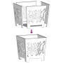 Chimenea VidaXL Cuadrada 40x40x40 cm de Acero Resistente a la Intemperie de , Chimeneas - Ref: Foro24-858913, Precio: 52,79 €...