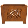 Fuego Hoguera Cuadrada 60x60x40 cm Acero Resistente a la Intemperie de , Chimeneas - Ref: Foro24-858915, Precio: 68,81 €, Des...