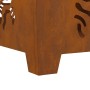 Fuego Hoguera Cuadrada 60x60x40 cm Acero Resistente a la Intemperie de , Chimeneas - Ref: Foro24-858915, Precio: 68,81 €, Des...