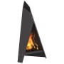 Hoguera Pyramid 58x36x100 cm Acero Resistente a la Intemperie de , Chimeneas - Ref: Foro24-858916, Precio: 91,15 €, Descuento: %