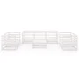 Set de salón de jardín de 8 piezas blanco madera maciza de pino by vidaXL, Garden sets - Ref: Foro24-3075455, Price: 466,00 €...