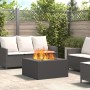 Hoguera cuadrada negra 80x80x40 cm de acero de , Chimeneas - Ref: Foro24-858920, Precio: 153,85 €, Descuento: %