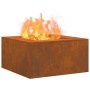 Hoguera Cuadrada 80x80x40 cm de Acero Envejecido de , Chimeneas - Ref: Foro24-858921, Precio: 130,29 €, Descuento: %