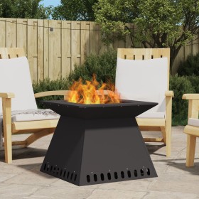 Fogata Negra 60x60x50 cm Acero de , Chimeneas - Ref: Foro24-858924, Precio: 109,11 €, Descuento: %