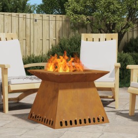 Fogata 60x60x50 cm Acero Envejecido by , Chimneys - Ref: Foro24-858925, Price: 100,78 €, Discount: %