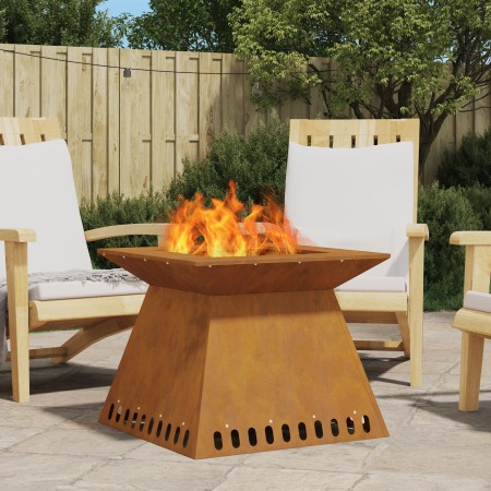 Fogata 60x60x50 cm Acero Envejecido de , Chimeneas - Ref: Foro24-858925, Precio: 96,87 €, Descuento: %