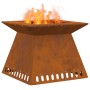 Fogata 60x60x50 cm Acero Envejecido de , Chimeneas - Ref: Foro24-858925, Precio: 96,87 €, Descuento: %