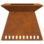 Fogata 60x60x50 cm Acero Envejecido de , Chimeneas - Ref: Foro24-858925, Precio: 96,87 €, Descuento: %