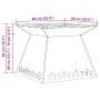 Fogata 60x60x50 cm Acero Envejecido de , Chimeneas - Ref: Foro24-858925, Precio: 96,87 €, Descuento: %