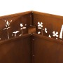 Hoguera Cuadrada 80x80x30 cm Acero Resistente a la intemperie de , Chimeneas - Ref: Foro24-858929, Precio: 100,37 €, Descuent...