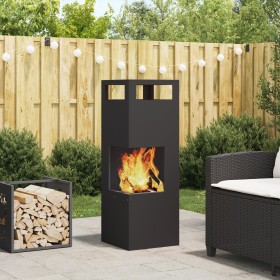Hoguera cuadrada Negra 35x35x100 cm Acero von , Kamine - Ref: Foro24-858930, Preis: 104,98 €, Rabatt: %
