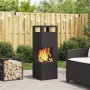Hoguera cuadrada Negra 35x35x100 cm Acero de , Chimeneas - Ref: Foro24-858930, Precio: 111,90 €, Descuento: %