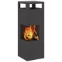Hoguera cuadrada Negra 35x35x100 cm Acero de , Chimeneas - Ref: Foro24-858930, Precio: 111,90 €, Descuento: %