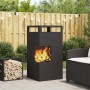 Hoguera Negra 50x50x100 cm de Acero de , Chimeneas - Ref: Foro24-858932, Precio: 152,50 €, Descuento: %