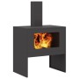 Hoguera con Chimenea Negra 60x40x96 cm Acero de , Chimeneas - Ref: Foro24-858934, Precio: 107,46 €, Descuento: %