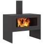 Hogar de Fuego con Chimenea Negro 80x50x96 cm Acero de , Chimeneas - Ref: Foro24-858936, Precio: 141,07 €, Descuento: %