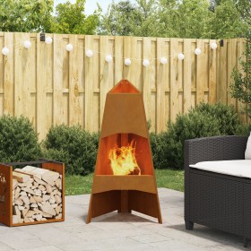 Hoguera Pyramid 50x45x95 cm de Acero envejecido by , Chimneys - Ref: Foro24-858941, Price: 82,50 €, Discount: %