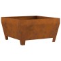 Hoguera cuadrada de 80x80x43 cm en acero resistente a la intemperie de , Chimeneas - Ref: Foro24-858945, Precio: 96,26 €, Des...