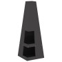 Hoguera con Almacenamiento para Troncos Negro 35x35x100 cm Acero de , Chimeneas - Ref: Foro24-858946, Precio: 97,79 €, Descue...