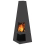 Hoguera con Almacenamiento para Troncos Negro 35x35x100 cm Acero de , Chimeneas - Ref: Foro24-858946, Precio: 97,79 €, Descue...