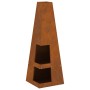 fogata con almacenamiento para troncos 35x35x100 cm de acero envejecido de , Chimeneas - Ref: Foro24-858947, Precio: 84,71 €,...
