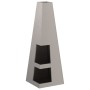 fogata con almacenamiento para troncos 35x35x100 cm de acero envejecido de , Chimeneas - Ref: Foro24-858947, Precio: 84,71 €,...