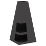 Hoguera con Almacenamiento para Troncos Negra 50x50x100 cm Acero de , Chimeneas - Ref: Foro24-858948, Precio: 130,30 €, Descu...