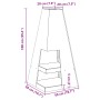 Fogón con almacenamiento de leña 50x50x100 cm de acero envejecido von , Kamine - Ref: Foro24-858949, Preis: 113,04 €, Rabatt: %