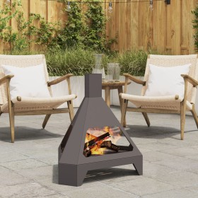 Hoguera con Chimenea Negro 50x43x52 cm Acero by , Chimneys - Ref: Foro24-858950, Price: 67,81 €, Discount: %