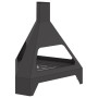 Hoguera con Chimenea Negro 50x43x52 cm Acero de , Chimeneas - Ref: Foro24-858950, Precio: 70,82 €, Descuento: %