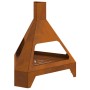 Hoguera con Chimenea 50x43x52 cm Acero envejido de , Chimeneas - Ref: Foro24-858951, Precio: 61,33 €, Descuento: %