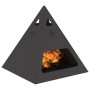 Hoguera Pirámide Negra 50x50x51 cm Acero by , Chimneys - Ref: Foro24-858952, Price: 68,12 €, Discount: %