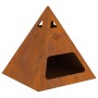 Hoguera Pirámide 50x50x51 cm Acero Resistente a la Intemperie de , Chimeneas - Ref: Foro24-858953, Precio: 61,63 €