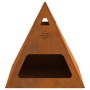 Hoguera Pirámide 50x50x51 cm Acero Resistente a la Intemperie de , Chimeneas - Ref: Foro24-858953, Precio: 61,63 €