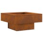 Hoguera cuadrada 60x60x30 cm de acero resistente a la intemperie de , Chimeneas - Ref: Foro24-858955, Precio: 81,83 €, Descue...