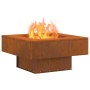 Hoguera cuadrada 60x60x30 cm de acero resistente a la intemperie de , Chimeneas - Ref: Foro24-858955, Precio: 81,83 €, Descue...